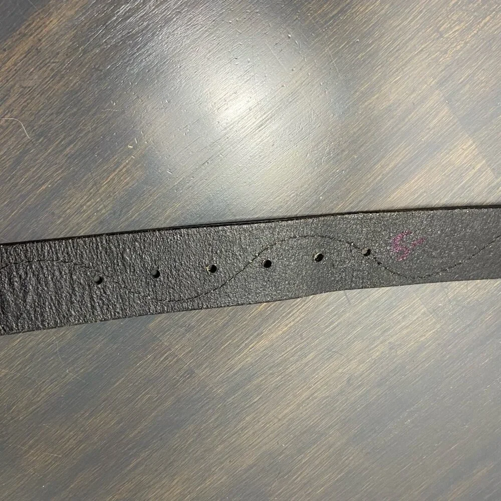 Express Genuine Leather Embossed Belt – Black – Women’s XS